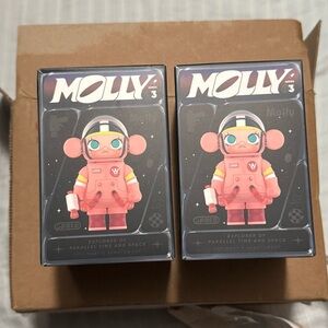 POPMART — Space Molly Series 3 — Starry Secret and Tenderheart Bear, New in Box